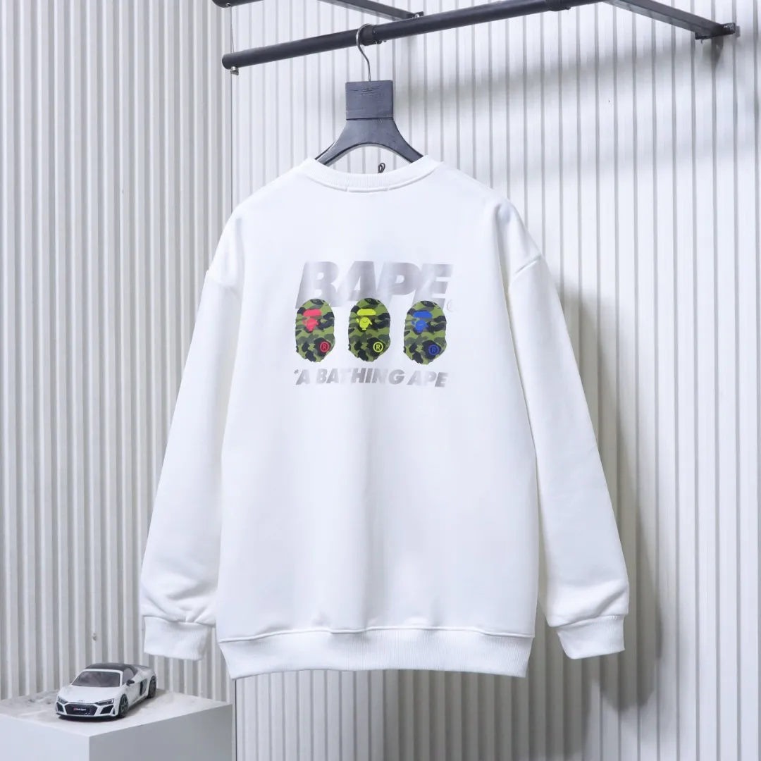 Back View BAPE Reflective Triple Camo Ape Head Sweatshirt