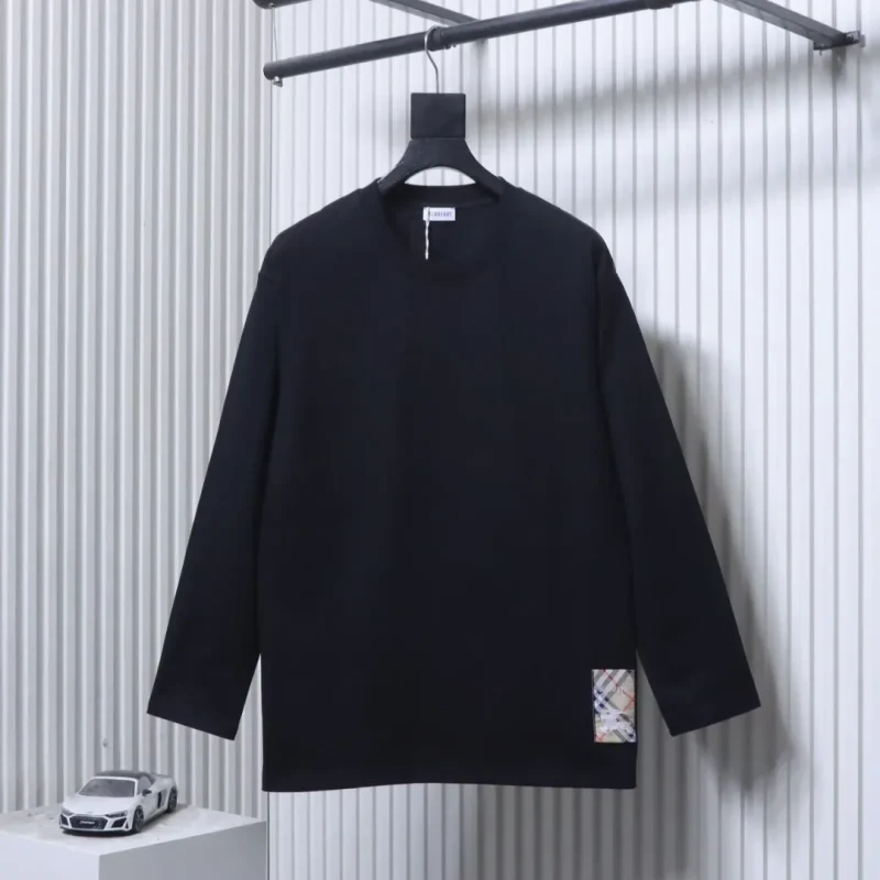 BBR 25SS Warm Motif Hem Label Cotton Sorona Blend Long Sleeve Shirt