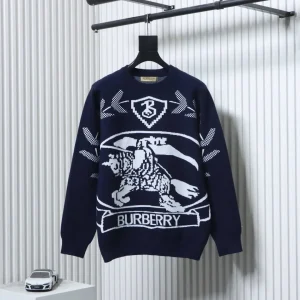 BBR Equestrian Knight Jacquard Wool Crew Neck Sweater