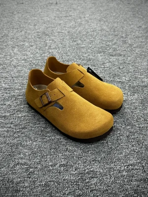 BK London Mink Brown Suede Closed-Toe Shoes Angeled View