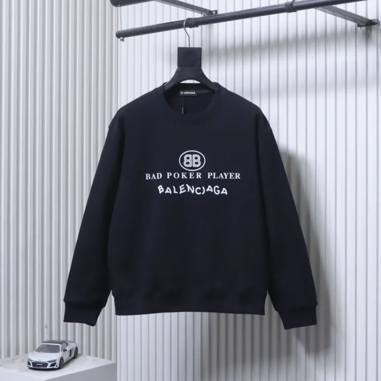 Front View BLCG 25FW Bad Poker Player Black Sweatshirt