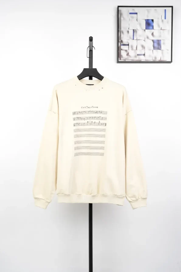 BLCG Paris Sheet Music Distressed Sweatshirt