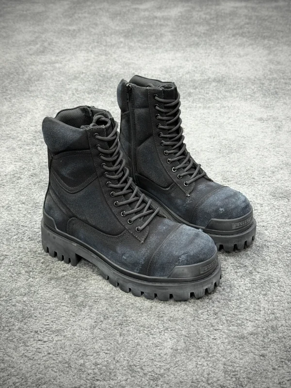 BLCG Strike "Distressed Black" Canvas Boots