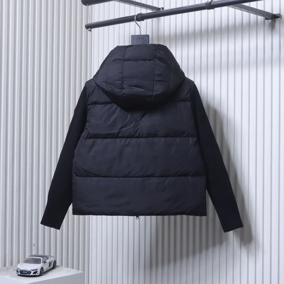 Back View CG CLASSAY Plaid Hooded Wool Cashmere Cardigan