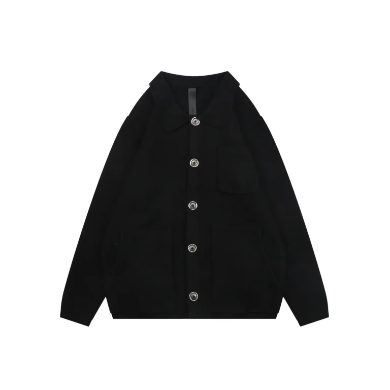 CH Cross and Sanskrit Embroidered Merino Wool Cardigan