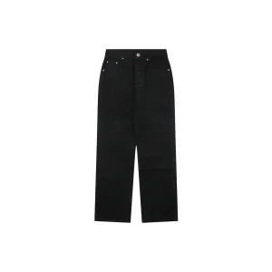 Front View CH Flame Embroidered Knee Jeans
