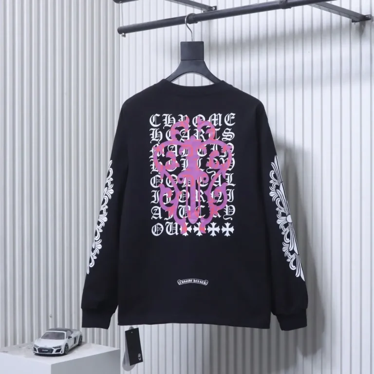 Back View CH Pink Purple Sword Long Sleeve Shirt