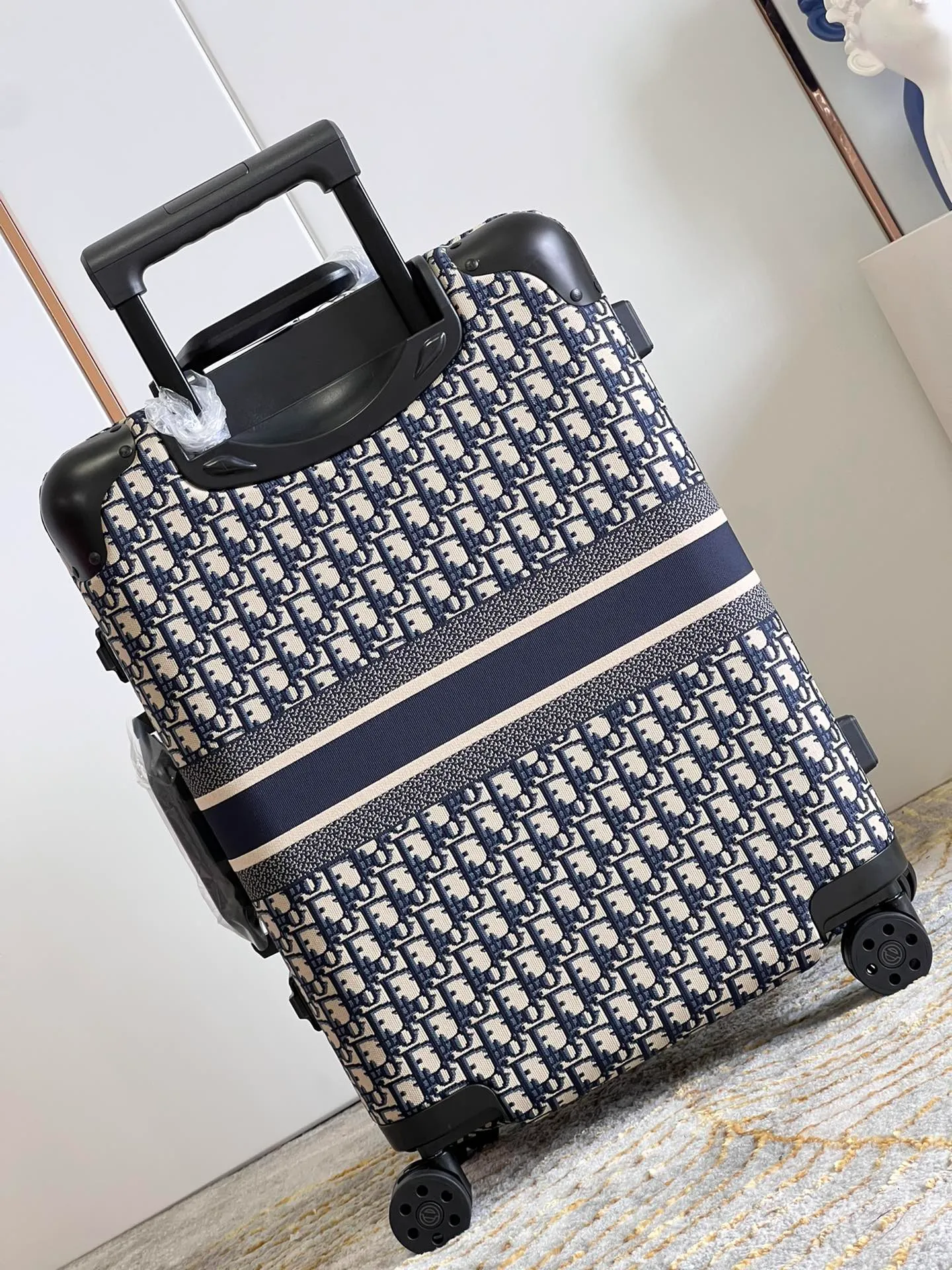 D301 Monogram Rolling Suitcase Back View