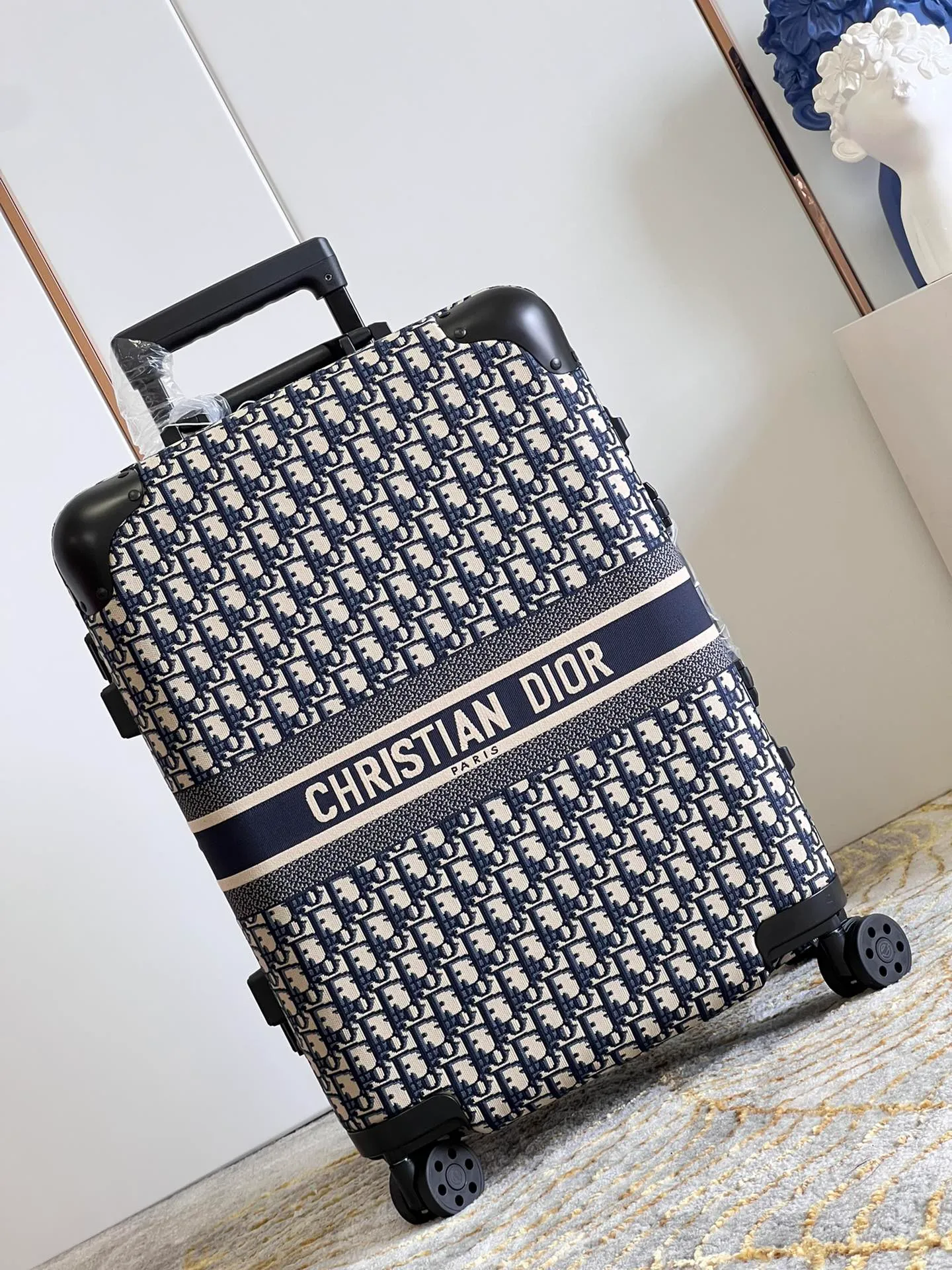 D301 Monogram Rolling Suitcase Angled View