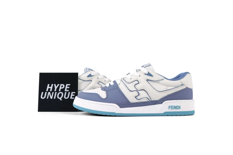 FF Match "Ice Blue/White" Leather Sneakers