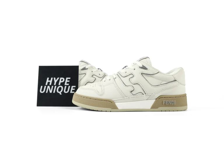 FF Match White Light Grey Low-Top Sneakers Side Profile