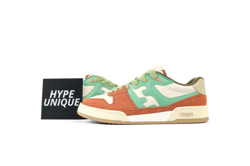 FF Match "White Orange Green" Low-Top Sneakers