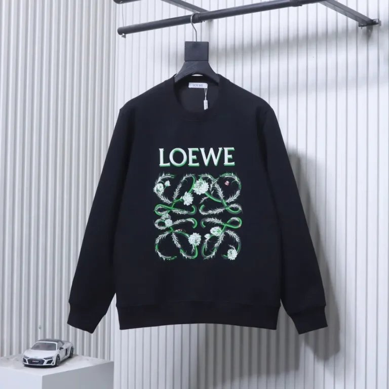 Front View Floral Anagram Print Sweatshirt
