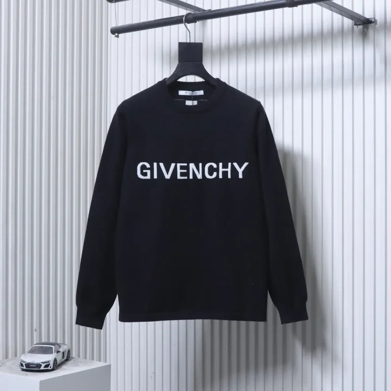 GVC 4G Logo Jacquard Cotton Crew Neck Sweater