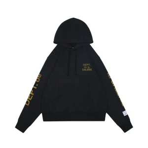 Gallery Dept Distressed Yellow French Print Washed Hoodie