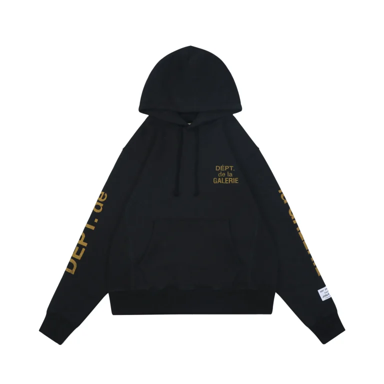 Gallery Dept Distressed Yellow French Print Washed Hoodie