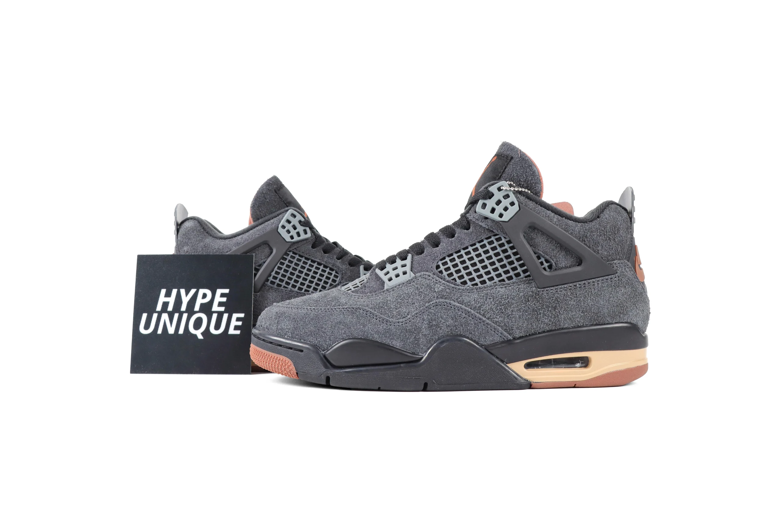 Side Profile Jordan 4 Retro London Dark Smoke Grey Sneakers