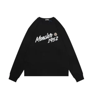Front View Mcler 1952 Signature Letter Print Heavyweight Long Sleeve Shirt