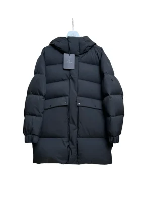 Mcler Black Hooded Large Pocket Goose Down Jacket