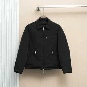 Front View Mcler Cidone Reversible Shirt Style Down Jacket