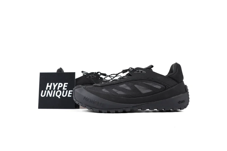Mcler Emilien Low Triple Black Mesh Sneakeer Side Profile