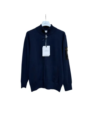 Mcler High Neck Wool Blend Full-Zip Knit Cardigan