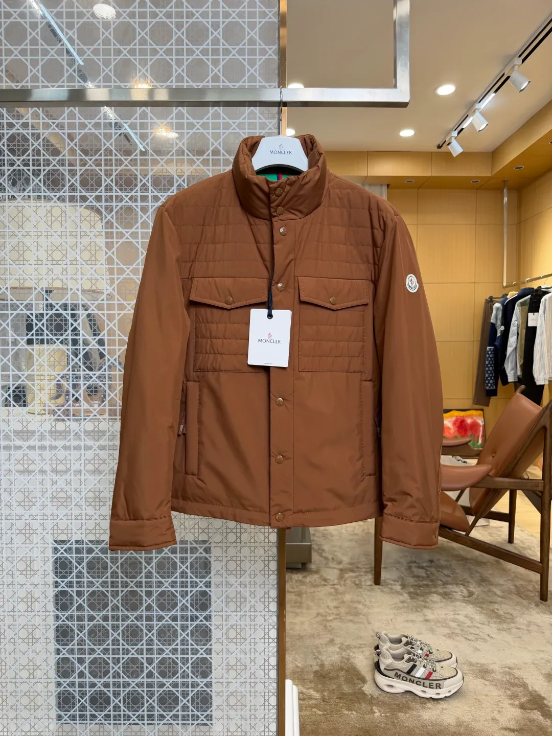 Mcler Multi-Pocket Stand Collar Goose Down Workwear Jacket