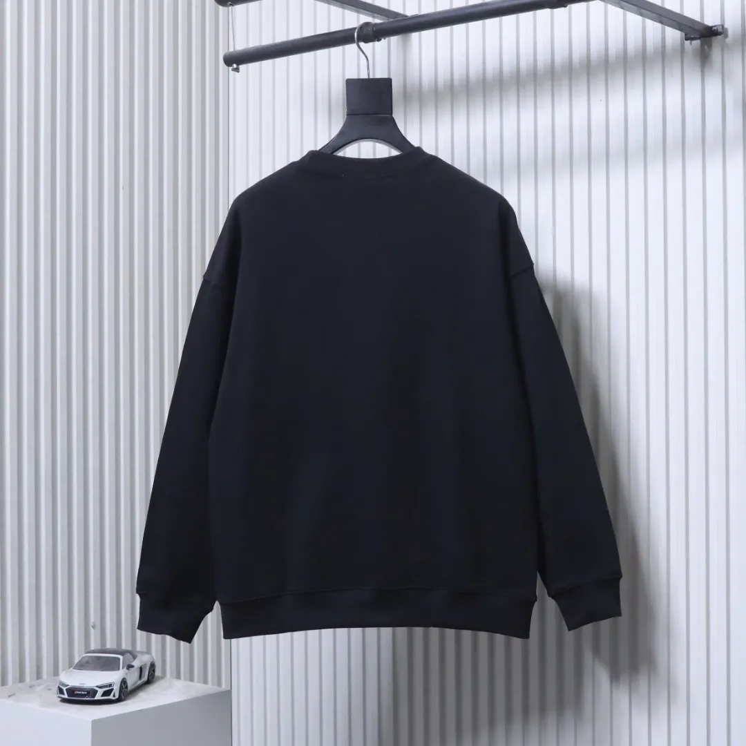 Back View Mcler Oversized Arch Logo Crewneck Sweatshirt