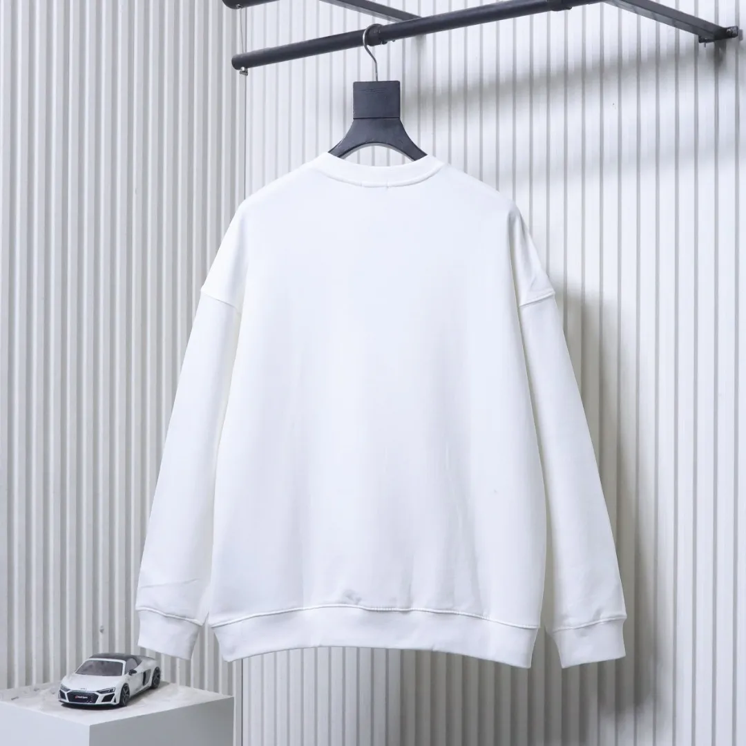 Back View Mcler Oversized Arch Logo Crewneck Sweatshirt