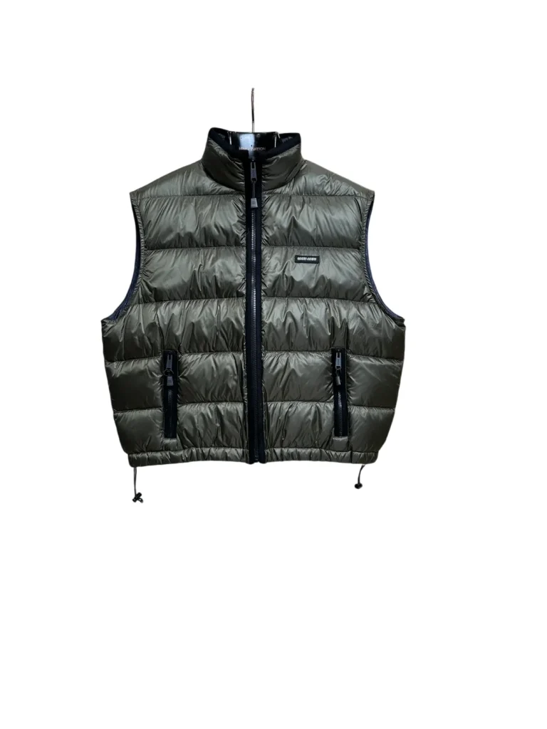 MiuM Women's Logo Stand Collar Goose Down Vest