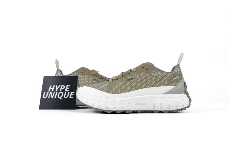 Norda 001 Lab Tea Olive Green Trail Sneakers Side Profile