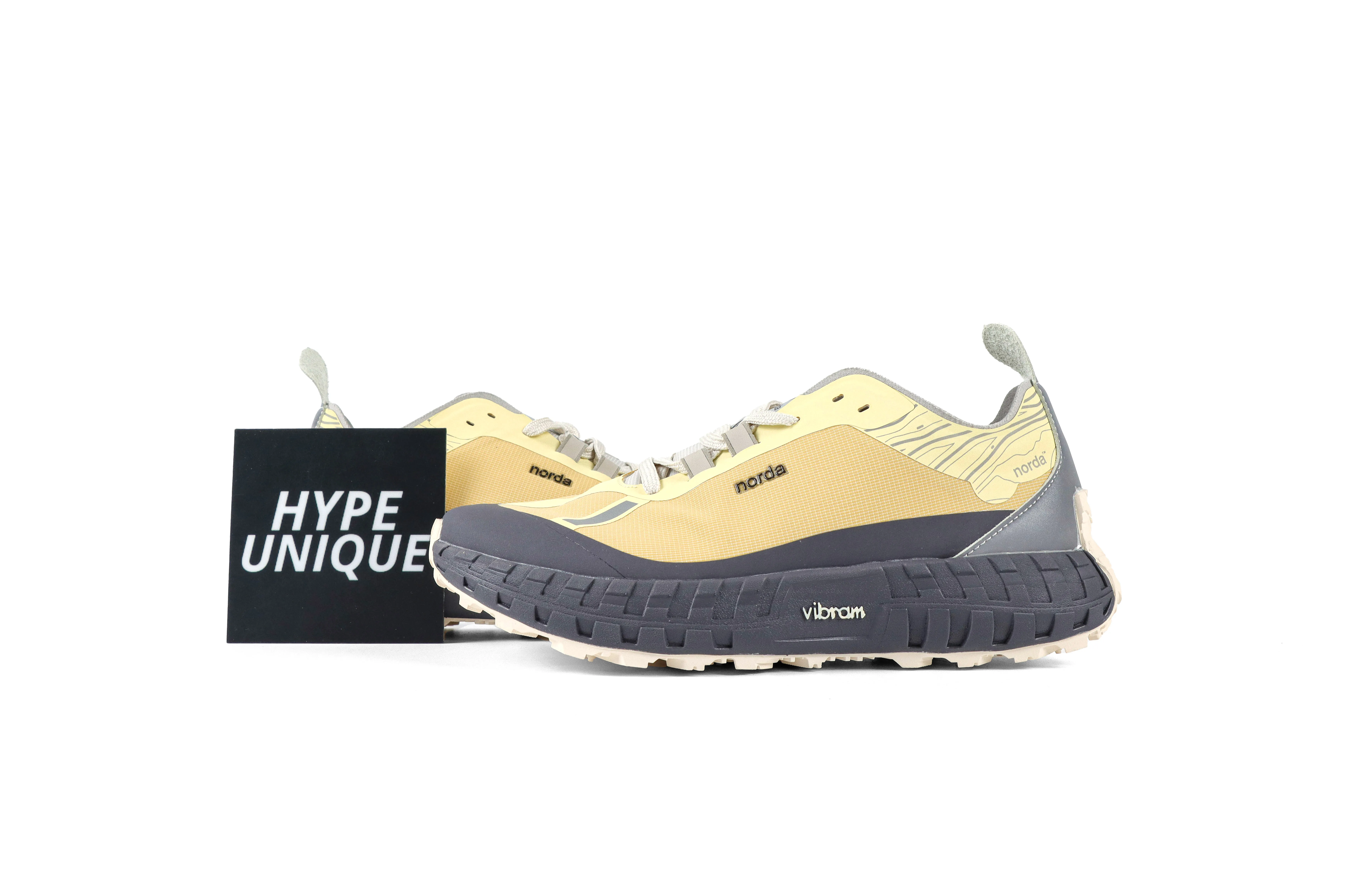 Norda 001 Lemon Yellow Trail Sneakers Side Profile