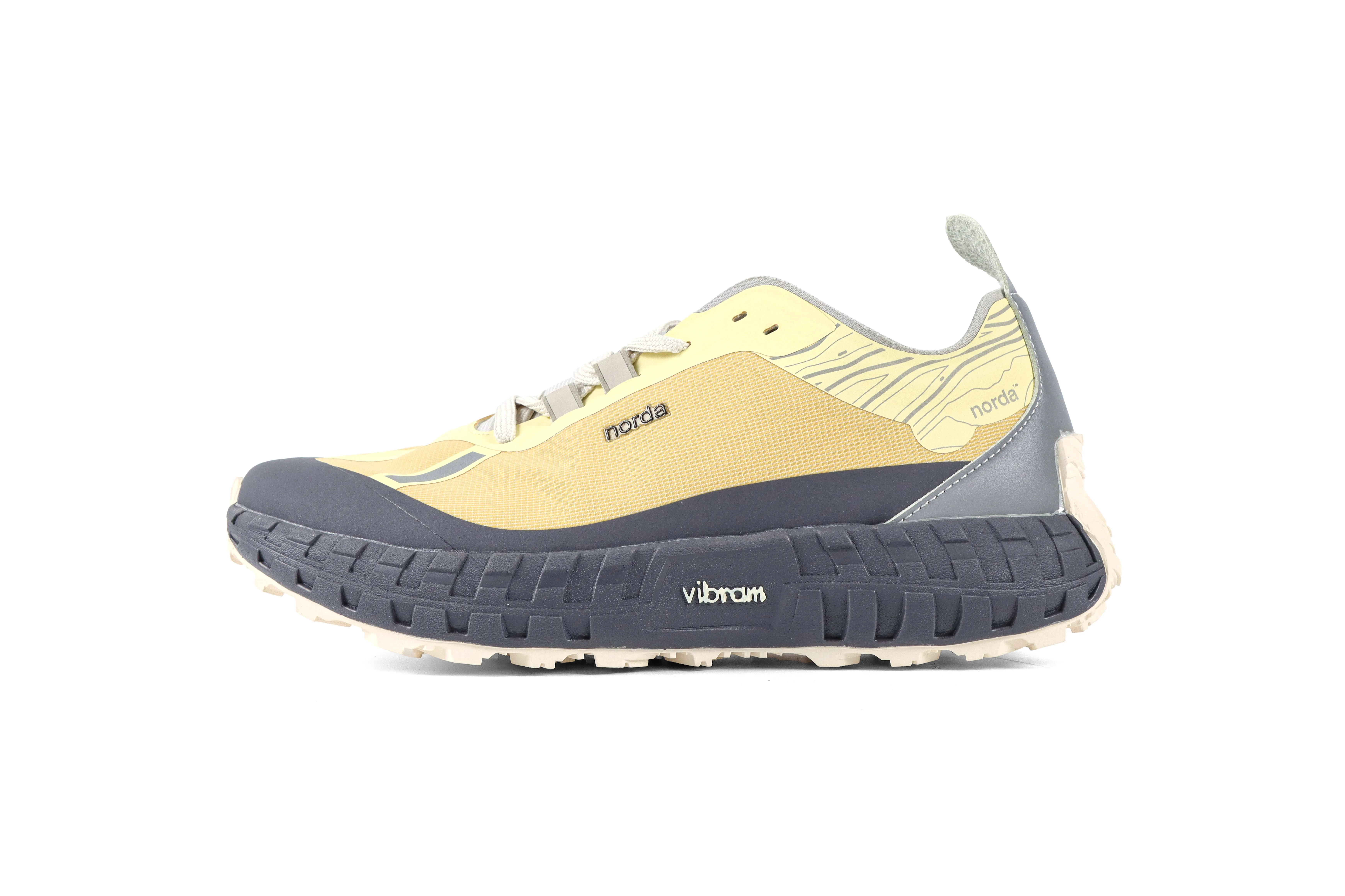 Norda 001 Lemon Yellow Trail Sneakers Left Side View