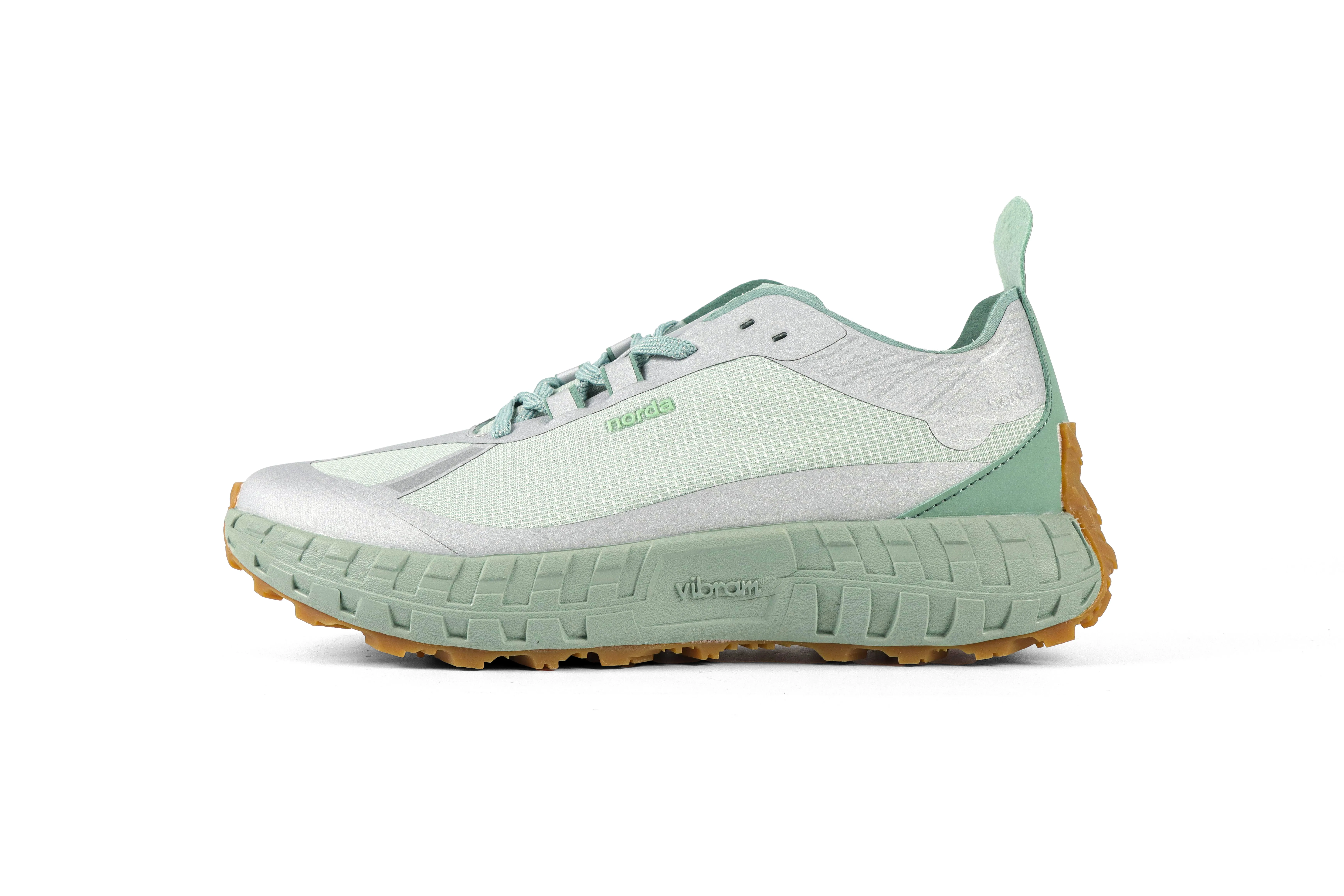 Norda 001 x Satisfy JDT Mint Green Trail Sneakers Left Side View