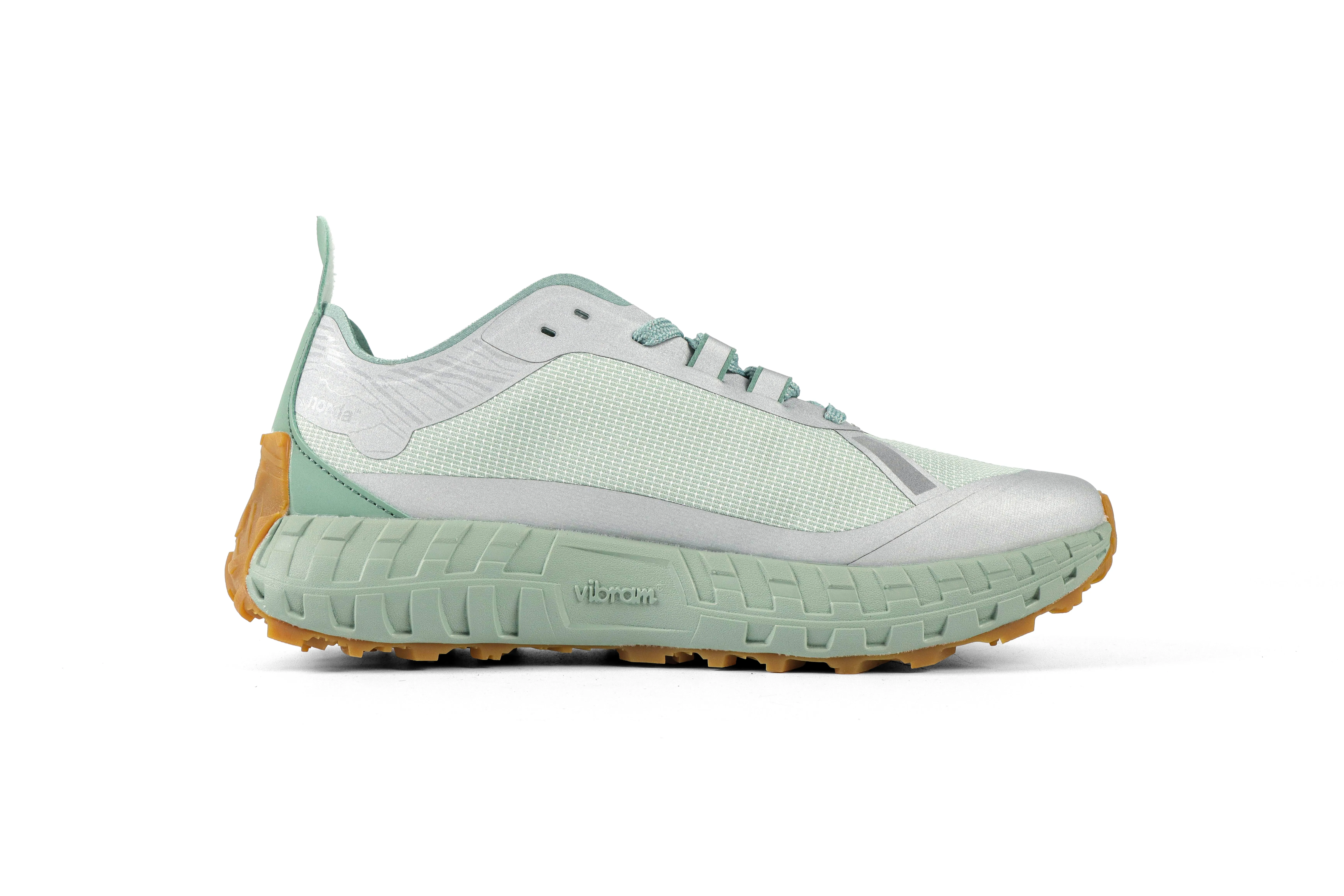 Norda 001 x Satisfy JDT Mint Green Trail Sneakers Right Side View