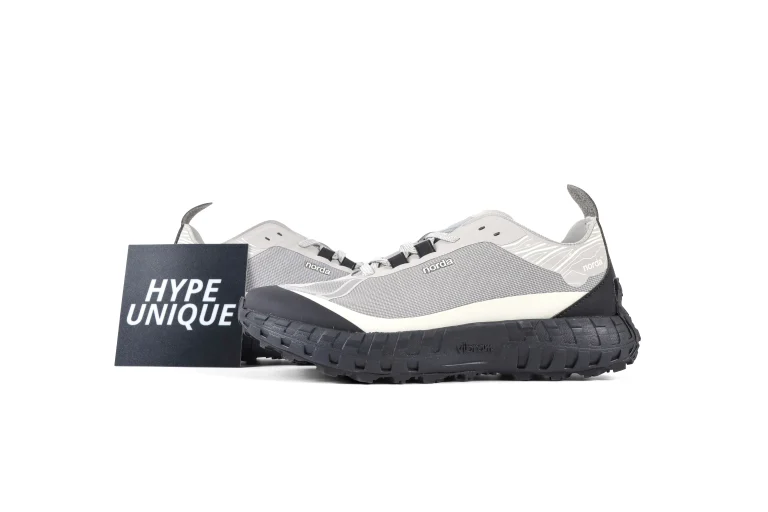 Norda 001A Grey Black Trail Sneakers Side Profile