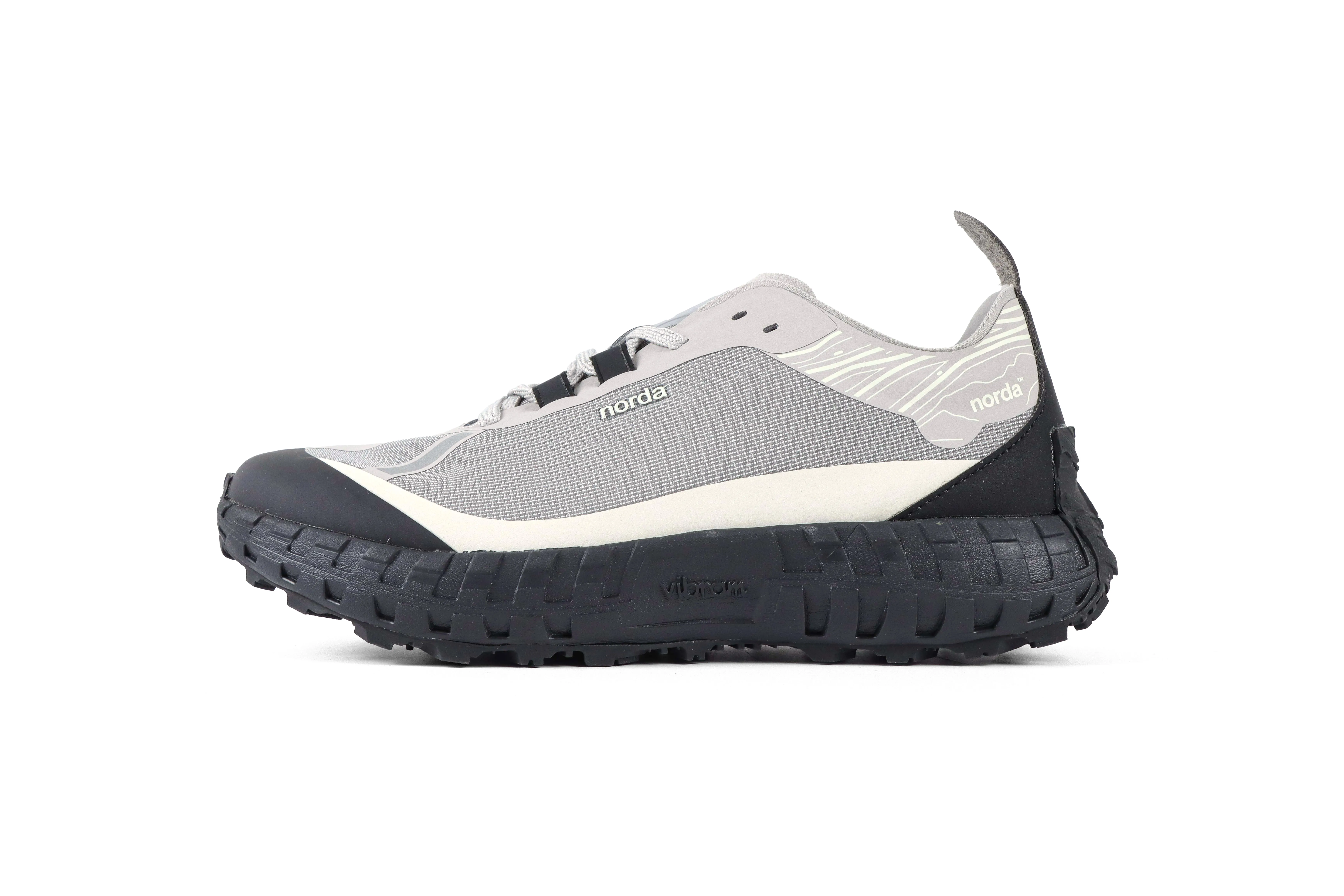 Norda 001A Grey Black Trail Sneakers Left Side View