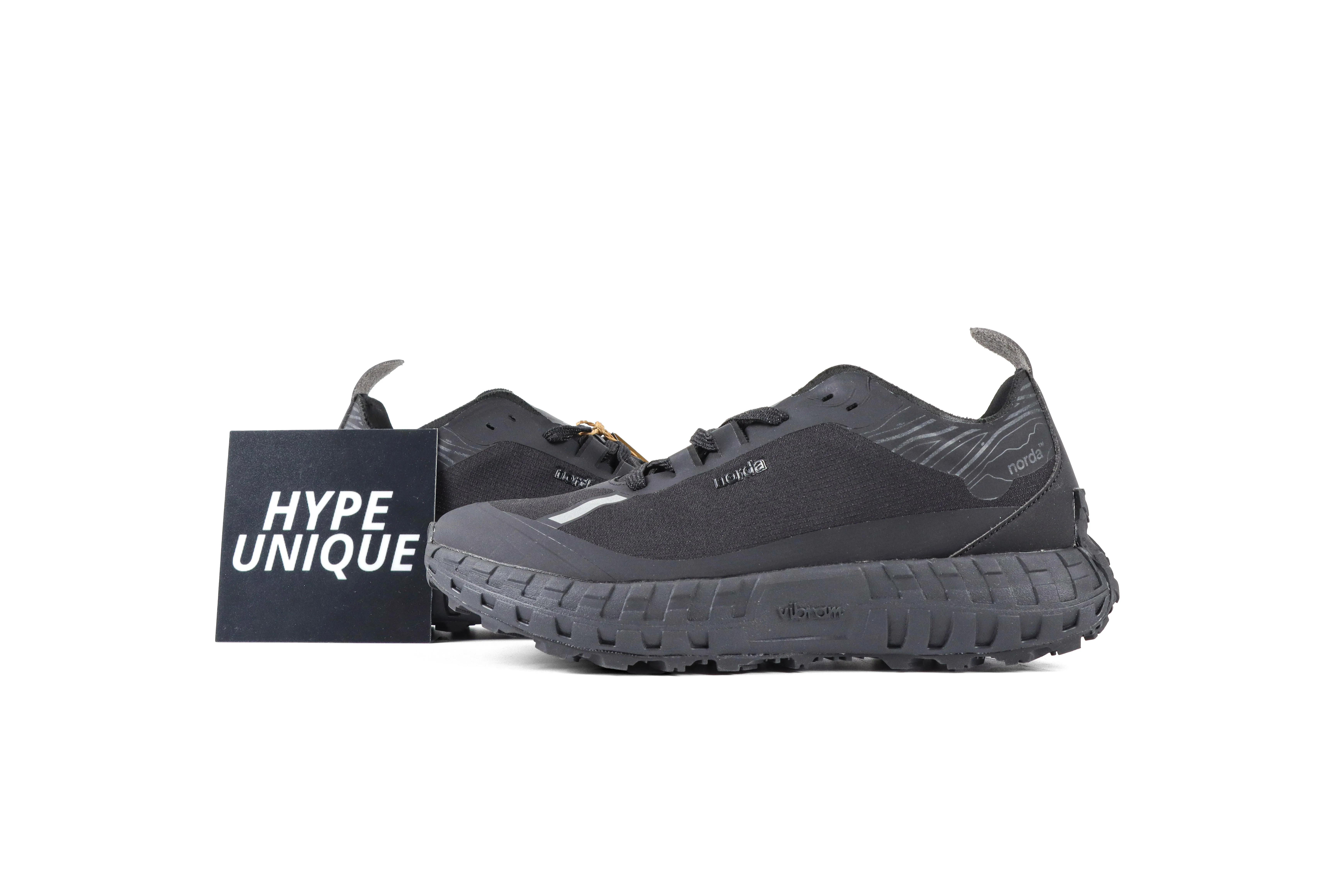 Norda 001A Stealth Black Trail Sneakers Side Profile