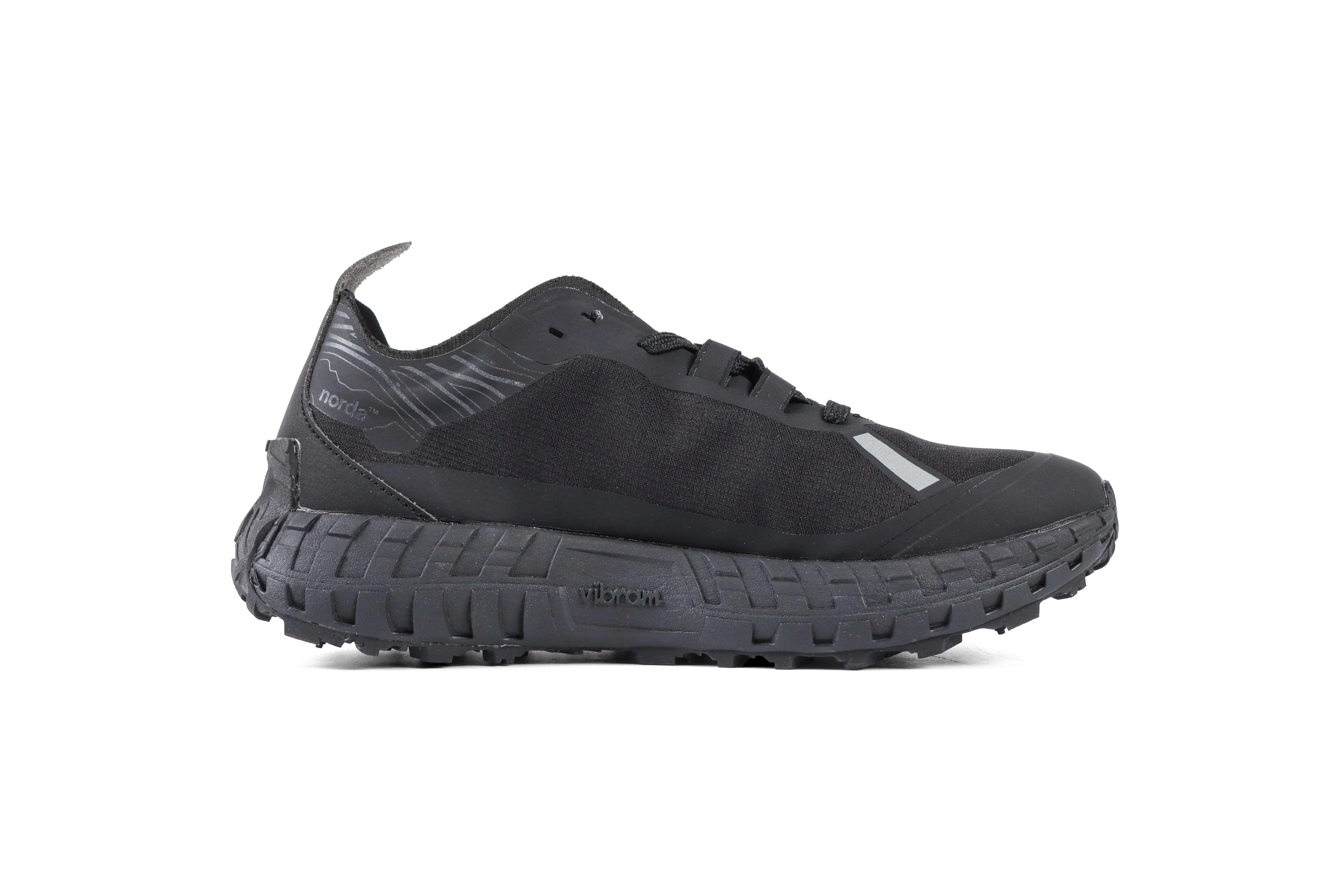 Norda 001A Stealth Black Trail Sneakers Right Side View