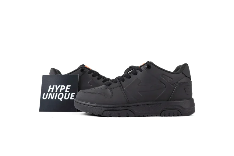 Off-White Out Of Office Black Molded Sneakers Side Profile