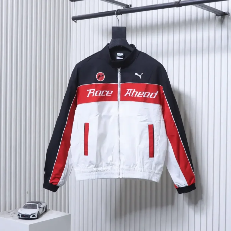 Front View PUMA Moto Colorblock Racing Jacket