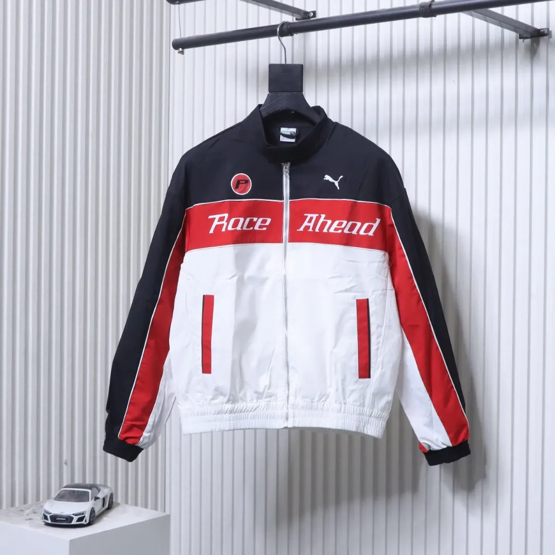 Front View PUMA Moto Colorblock Racing Jacket