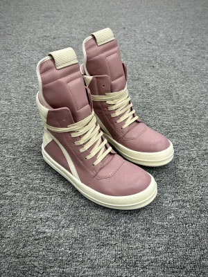 R 0wens Geobasket Dusty Pink Milk High-Top Sneakers Angeled View