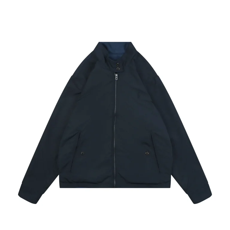 Front View RL 801 Pony Logo Reversible Herringbone Jacket