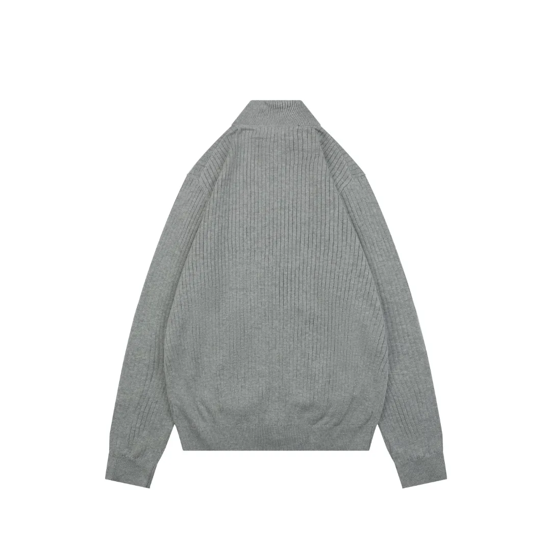 Back View RL Pony Embroidered Ribbed Full-Zip Cotton Cardigan