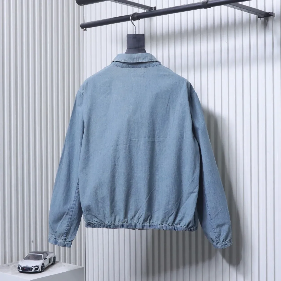 Back View RL Vintage Indigo Pony Logo Denim Jacket