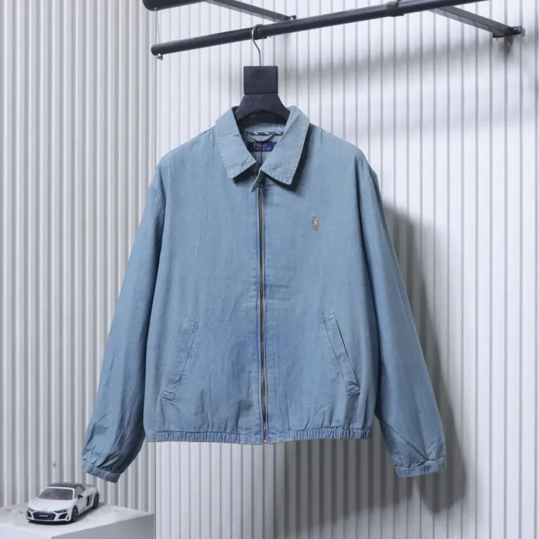 Front View RL Vintage Indigo Pony Logo Denim Jacket