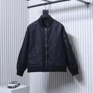 Front View Recycled Nylon Quilted Jacket