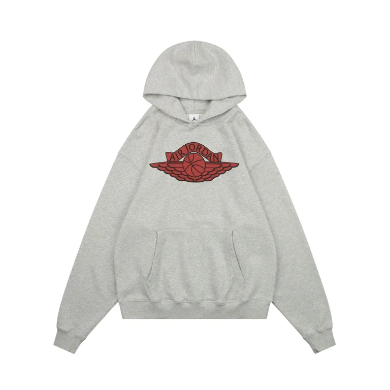 Front View Saint Michael Jordan Wings Boxy Hoodie