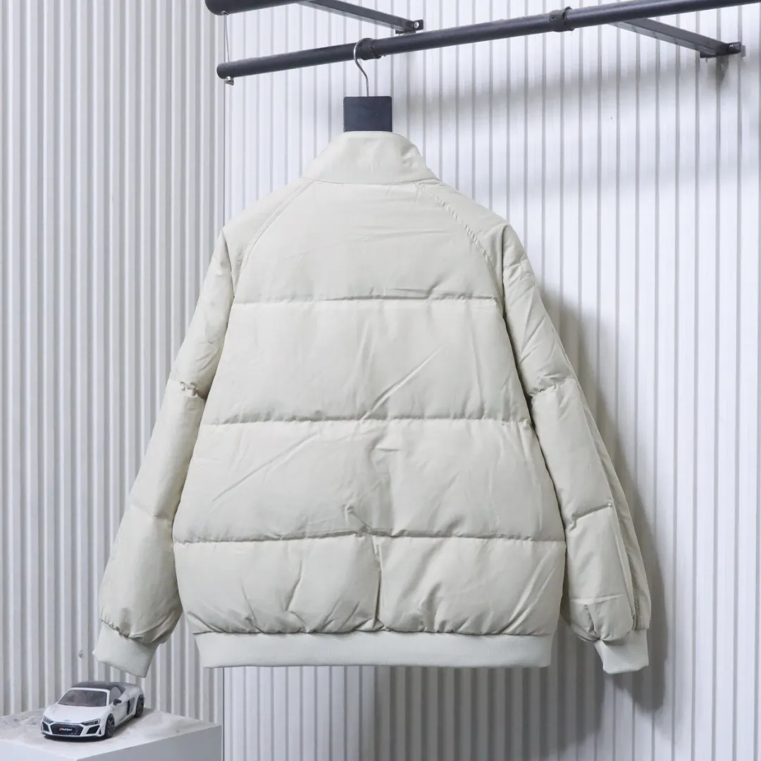 Back View TNF Diamond Quilted Stand Collar Down Jacket